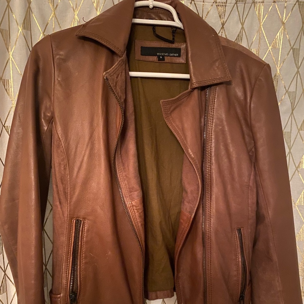 Wilson’s leather jacket- brown- small